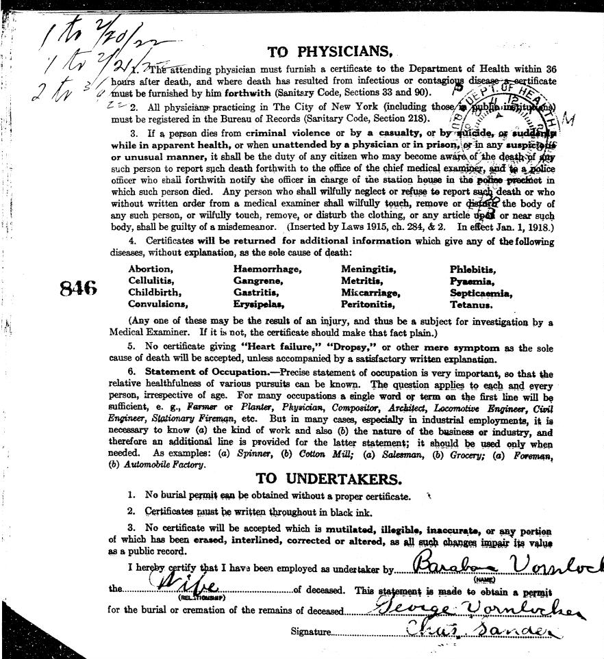 1922 George Vornlocker Death Cert B.tif